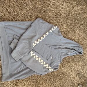 Vans Blue and White Checkered Men's Sweater